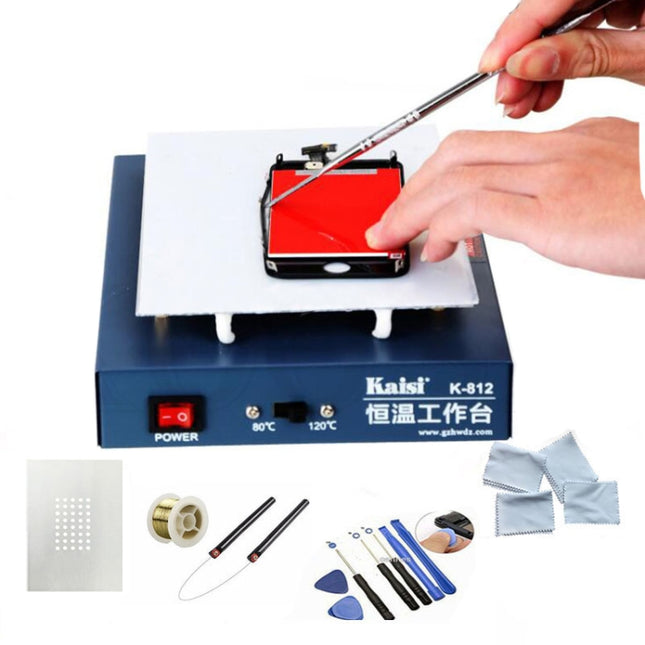 Kaisi K-812 Constant Temperature Heating Plate LCD Screen Open Separator Desoldering Station, US Plug-garmade.com