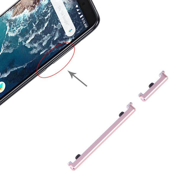 Power Button and Volume Control Button for Xiaomi Mi 6X / A2(Pink)-garmade.com