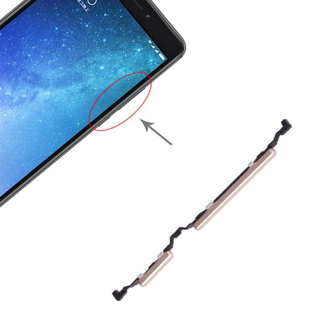 Power Button and Volume Control Button for Xiaomi Max 2(Gold)-garmade.com