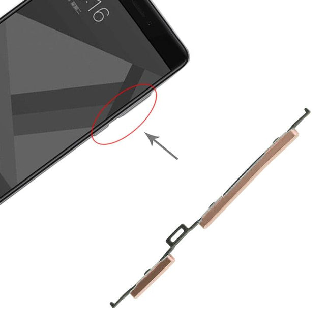 Power Button and Volume Control Button for Xiaomi Redmi Note 4X(Gold)-garmade.com