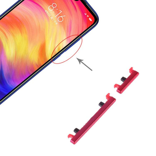 Power Button and Volume Control Button for Xiaomi Redmi Note 7 Pro / Redmi Note 7(Red)-garmade.com