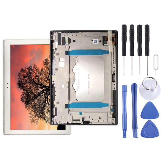 LCD Screen and Digitizer Full Assembly with Frame for Lenovo TAB4 Plus TB-X704 / TB-X704L(White)-garmade.com