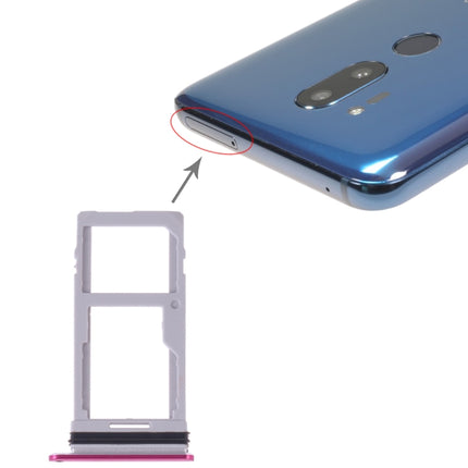 SIM Card Tray + SIM Card Tray / Micro SD Card Tray for LG G7 ThinQ G710 G710EM G710PM G710VMP G710ULM (Purplish Red)-garmade.com