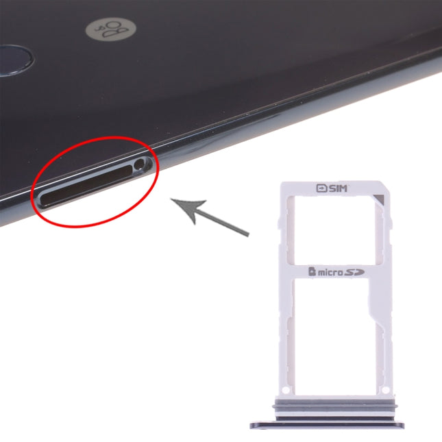 SIM Card Tray + SIM Card Tray / Micro SD Card Tray for LG V30 VS996 LS998U H933 LS998U (Black)-garmade.com