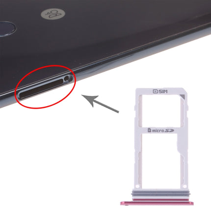 SIM Card Tray + SIM Card Tray / Micro SD Card Tray for LG V30 VS996 LS998U H933 LS998U (Red)-garmade.com