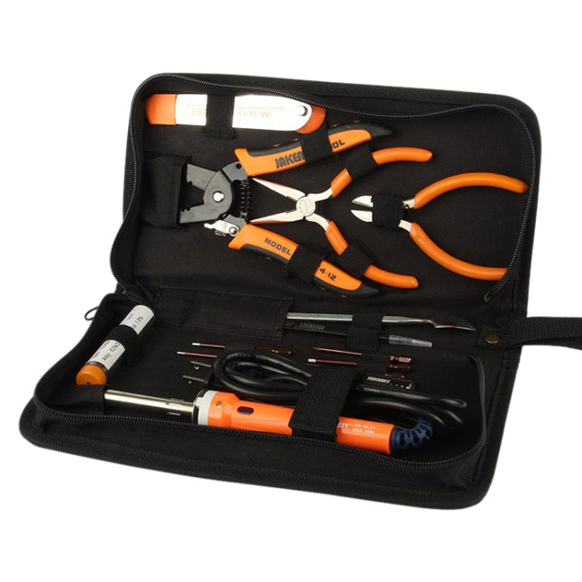 JAKEMY JM-P14 Welding Repair Tools Set Toolbox Bag Wire Stripper Pliers Screwdriver, US Plug-garmade.com