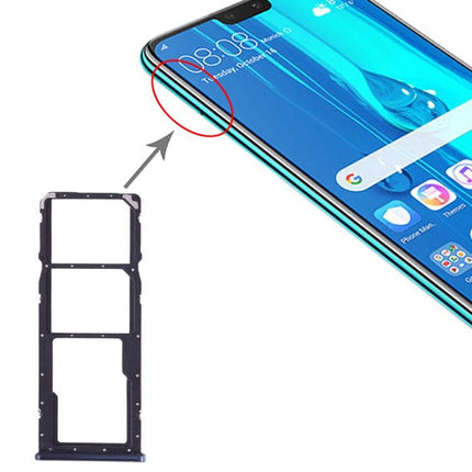 Dual SIM Card Tray + Micro SD Card Tray for Huawei Y9 2019 Black-garmade.com