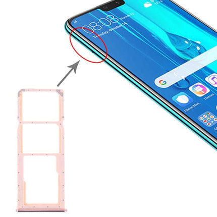 Dual SIM Card Tray + Micro SD Card Tray for Huawei Y9 2019 Pink-garmade.com