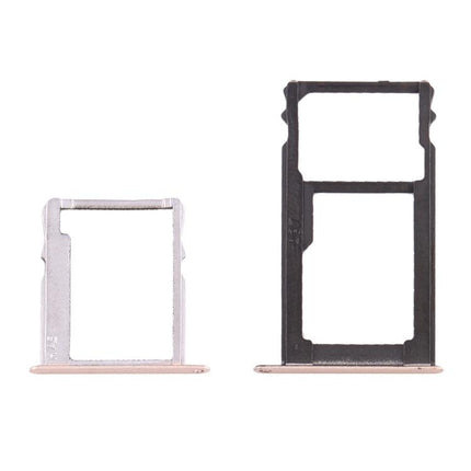 For Huawei Honor 5X / GR5 Micro SIM Card Tray + Nano SIM & Micro SD Card Tray Gold-garmade.com