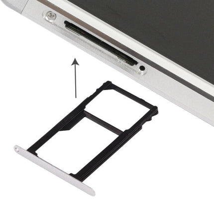 For Huawei Honor 7 Dual SIM Card Tray & Micro SD Card Tray Silver-garmade.com