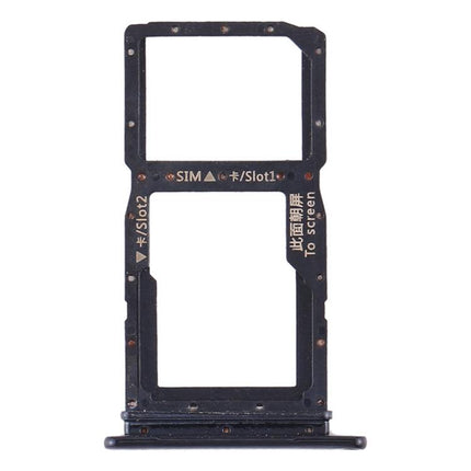 SIM Card Tray + SIM Card Tray / Micro SD Card Tray for Huawei Honor 9X / Honor 9X Pro(Black)-garmade.com