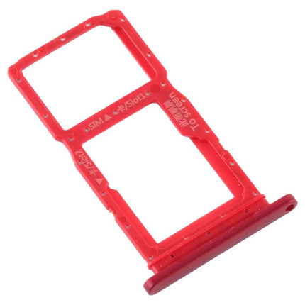SIM Card Tray + SIM Card Tray / Micro SD Card Tray for Huawei Honor 9X / Honor 9X Pro(Red)-garmade.com