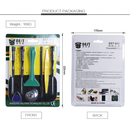 10 in 1 BEST BST-605 Tool Kit Disassemble Opening Tools For iPhone 3 / 4 / 4S / 5-garmade.com
