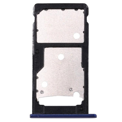 For Huawei Enjoy 7 Plus / Y7 Prime Dual SIM Card Tray & Micro SD Card Tray Dark Blue-garmade.com