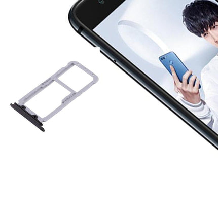 For Huawei nova 2 Plus Dual SIM Card Tray & Micro SD Card Tray Black-garmade.com