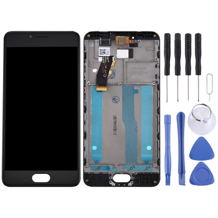 For Meizu M5s / Meilan 5s LCD Screen and Digitizer Full Assembly with Frame(Black)-garmade.com