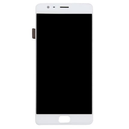 LCD Screen and Digitizer Full Assembly with Frame for OnePlus 3T(White)-garmade.com