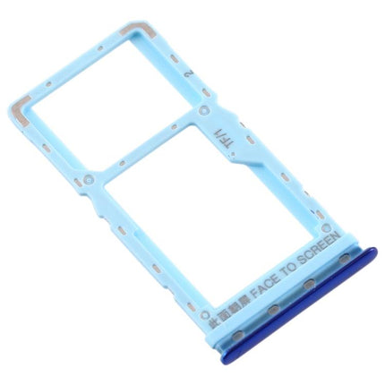 SIM Card Tray + SIM Card Tray / Micro SD Card Tray for Xiaomi Mi CC9e / Mi A3 Blue-garmade.com