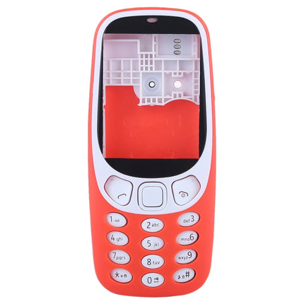 Full Assembly Housing Cover with Keyboard for Nokia 3310(Red)-garmade.com