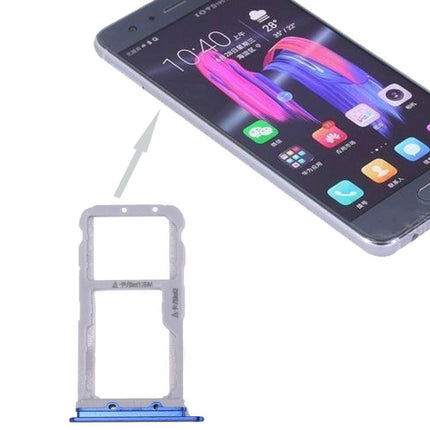 For Huawei Honor 9 Dual SIM Card Tray & Micro SD Card Tray Blue-garmade.com