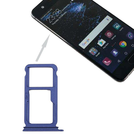 For Huawei P10 Plus Dual SIM Card Tray & Micro SD Card Tray Blue-garmade.com