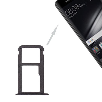 For Huawei Mate 9 Dual SIM Card Tray & Micro SD Card Tray Black-garmade.com