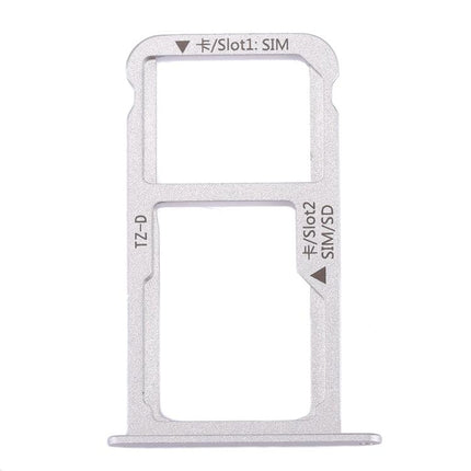 For Huawei Mate 9 Dual SIM Card Tray & Micro SD Card Tray Silver-garmade.com
