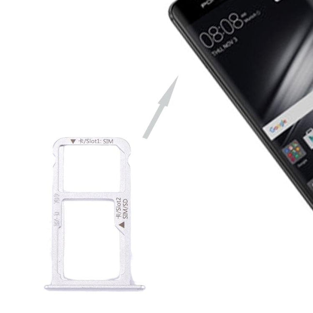 For Huawei Mate 9 Dual SIM Card Tray & Micro SD Card Tray White-garmade.com