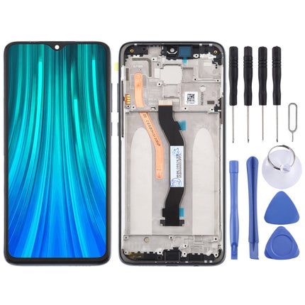 LCD Screen and Digitizer Full Assembly with Frame (Double SIM Card Version) for Xiaomi Redmi Note 8 Pro(Black)-garmade.com