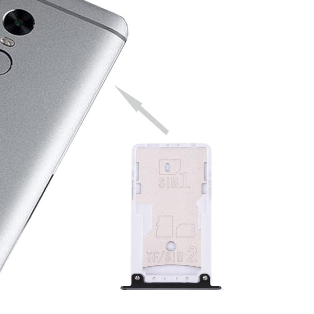 For Xiaomi Redmi Note 4X SIM & SIM / TF Card Tray Black-garmade.com