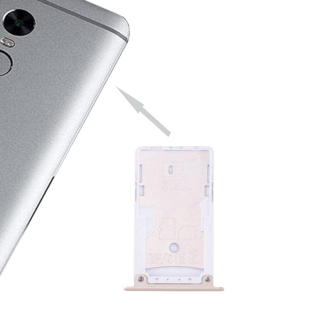 For Xiaomi Redmi Note 4X SIM & SIM / TF Card Tray Gold-garmade.com