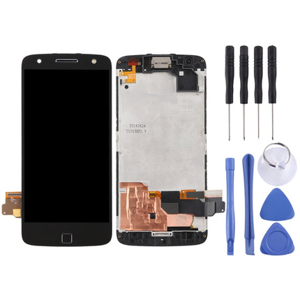 LCD Screen and Digitizer Full Assembly with Frame for Motorola Moto Z Force XT1650-02(Black)-garmade.com