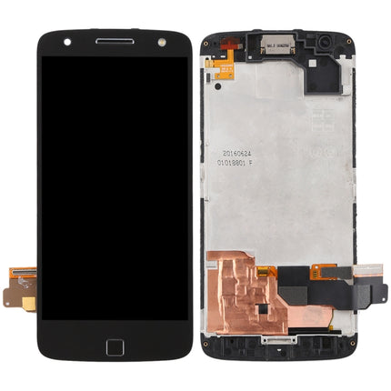 LCD Screen and Digitizer Full Assembly with Frame for Motorola Moto Z Force XT1650-02(Black)-garmade.com