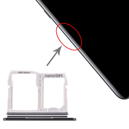 SIM Card Tray + Micro SD Card Tray for LG V50 ThinQ 5G(Black)-garmade.com