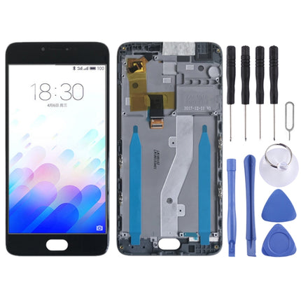 LCD Screen and Digitizer Full Assembly with Frame for Meizu M3 Note (International Version) M681H M681Q(Black)-garmade.com