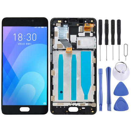 LCD Screen and Digitizer Full Assembly with Frame for Meizu M6 Note (Black)-garmade.com