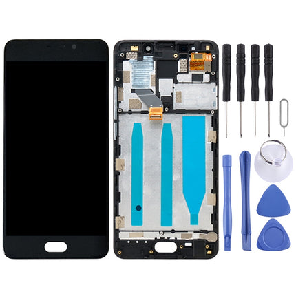 LCD Screen and Digitizer Full Assembly with Frame for Meizu M6 Note (Black)-garmade.com
