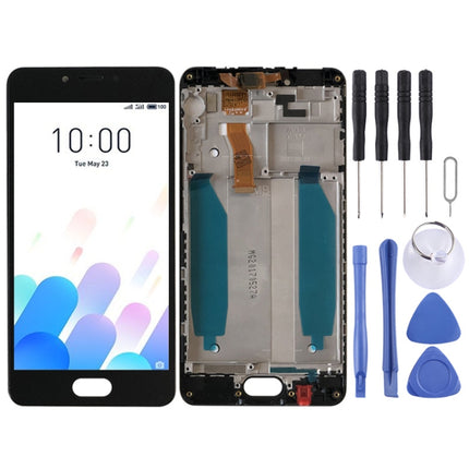 LCD Screen and Digitizer Full Assembly with Frame for Meizu Meilan A5 / M5c (Black)-garmade.com