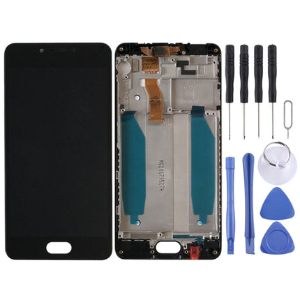 LCD Screen and Digitizer Full Assembly with Frame for Meizu Meilan A5 / M5c (Black)-garmade.com