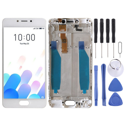 LCD Screen and Digitizer Full Assembly with Frame for Meizu Meilan A5 / M5c (White)-garmade.com