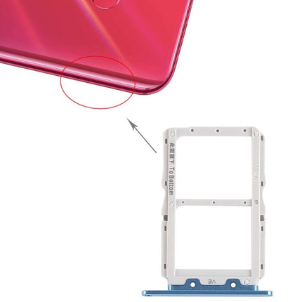 SIM Card Tray + SIM Card Tray for Huawei Nova 4 (Blue)-garmade.com