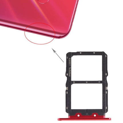 SIM Card Tray + SIM Card Tray for Huawei Nova 4 (Red)-garmade.com