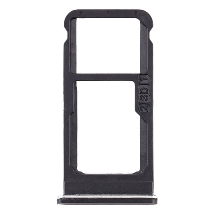 SIM Card Tray + SIM Card Tray / Micro SD Card Tray for Nokia 6.1 / 6 (2018) / TA-1043 TA-1045 TA-1050 TA-1054 TA-1068 (Black)-garmade.com