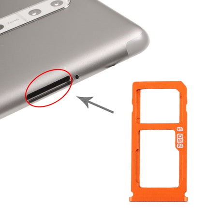 SIM Card Tray + SIM Card Tray / Micro SD Card Tray for Nokia 8 / N8 TA-1012 TA-1004 TA-1052 (Orange)-garmade.com