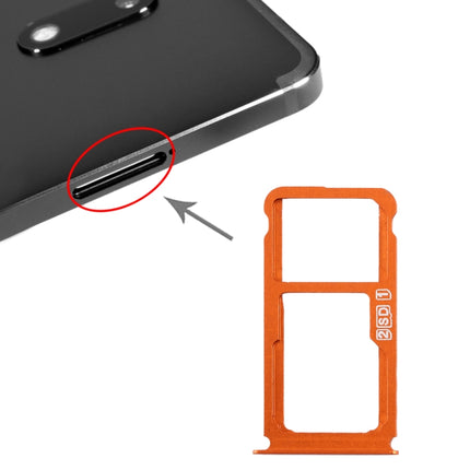 SIM Card Tray + SIM Card Tray / Micro SD Card Tray for Nokia 7 Plus TA-1062 (Orange)-garmade.com