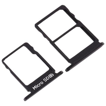 SIM Card Tray + SIM Card Tray + Micro SD Card Tray for Nokia 5 / N5 TA-1024 TA-1027 TA-1044 TA-1053 (Black)-garmade.com