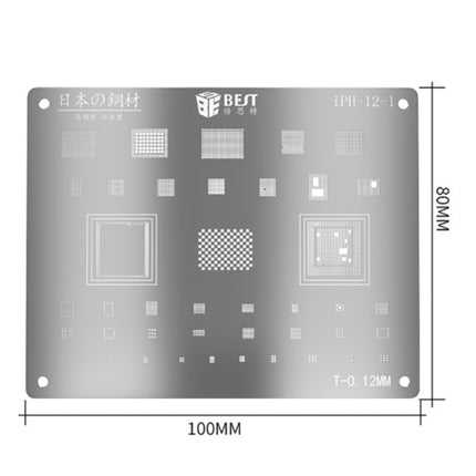 BEST iPH-12-1 CPU Reballing Stencils Template For iPhone-garmade.com