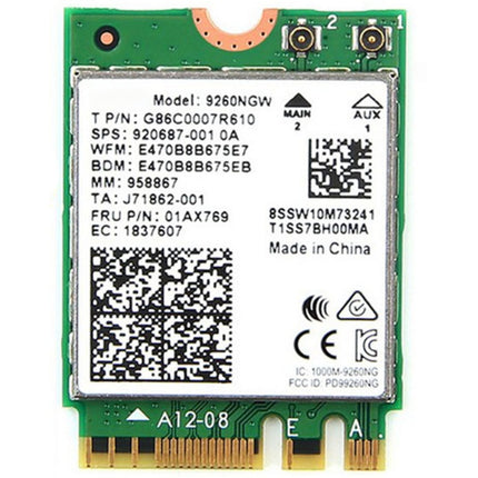 9260NGW Brand New for Intel Dual Band Wireless-AC 9260AC Bluetooth 5.0 5G 1730Mbps Wifi Network Card PK 8265 / 7260 / 8260-garmade.com
