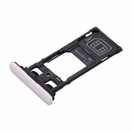 for Sony Xperia XZs (Dual SIM Version) SIM & Micro SD / SIM Card Tray(Silver)-garmade.com
