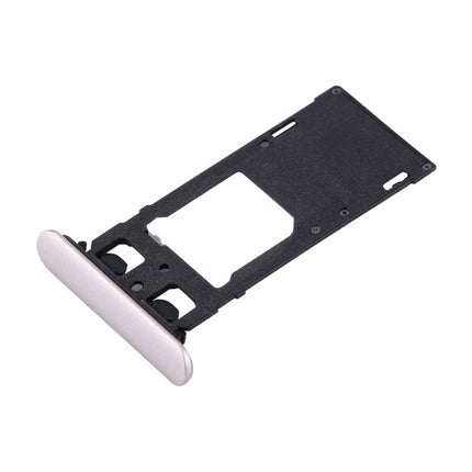 for Sony Xperia XZs (Dual SIM Version) SIM & Micro SD / SIM Card Tray(Silver)-garmade.com